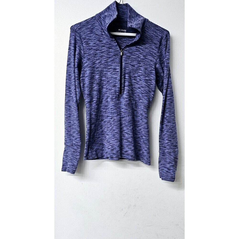 COLUMBIA Shades Of Purple Long Sleece 1/2 Zipper Sweater Jacket (S)